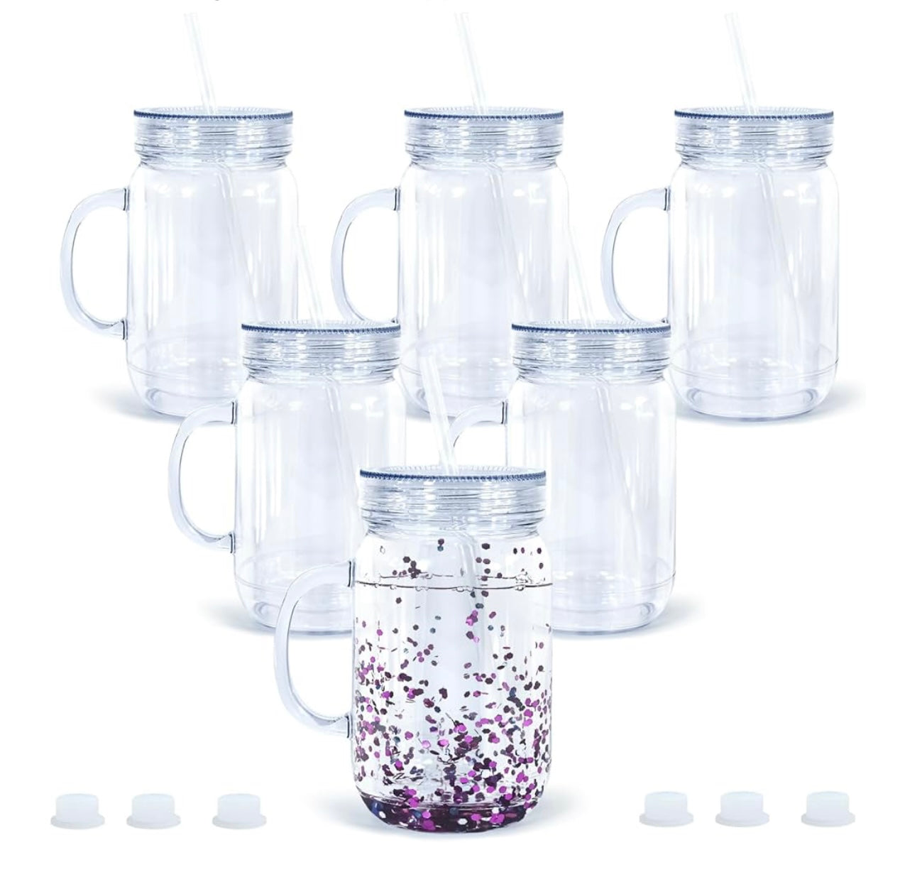 20 oz Acrylic Mason Jar